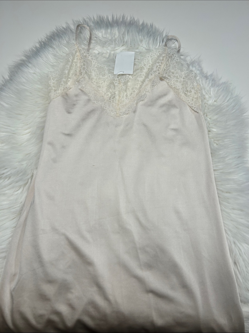 NWT H&M Satin Slip Dress in Ivory Size Small